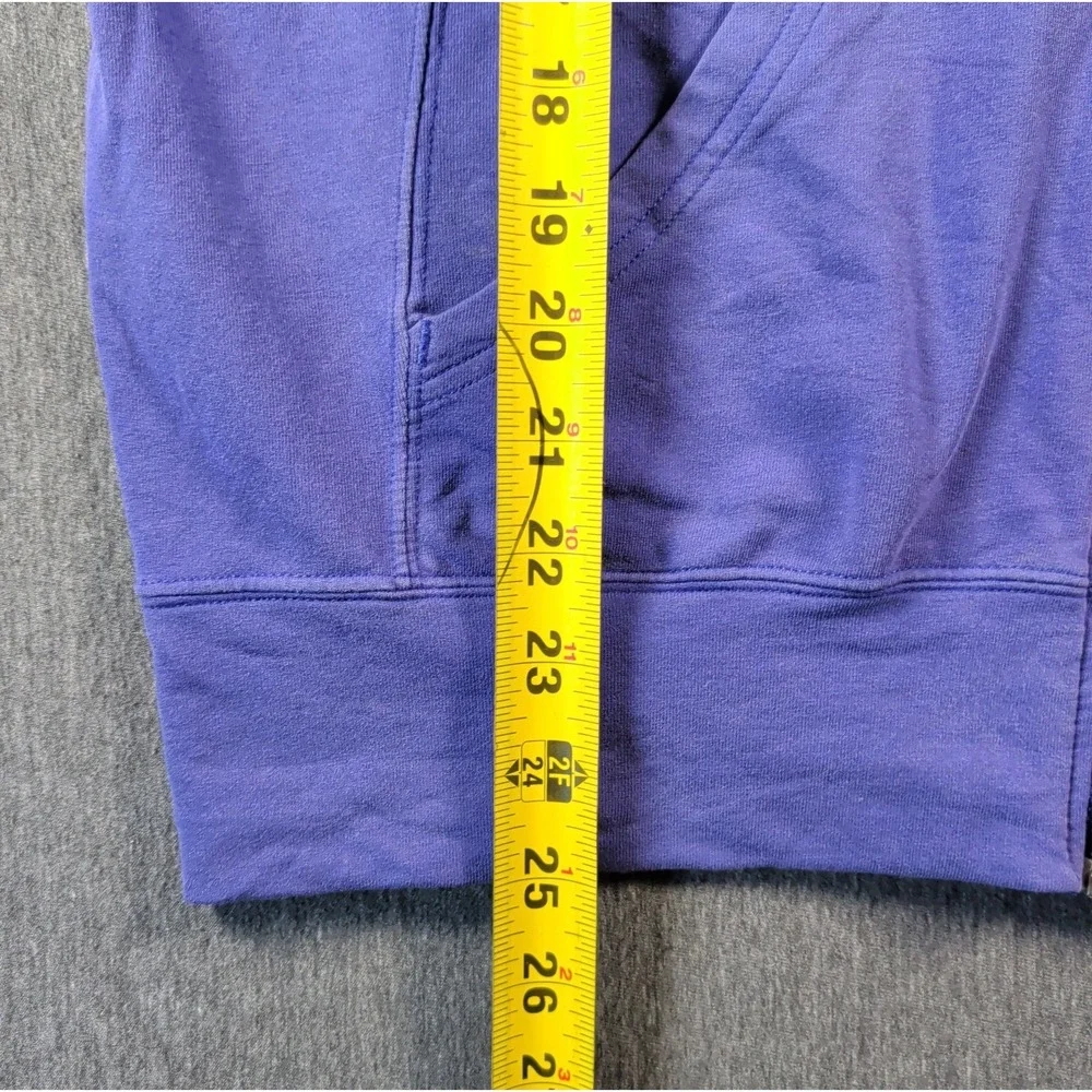 Nike Hoodie Zip Short Sleeve Women L Purple Good Vtg Y2K Athletic Dept Grunge